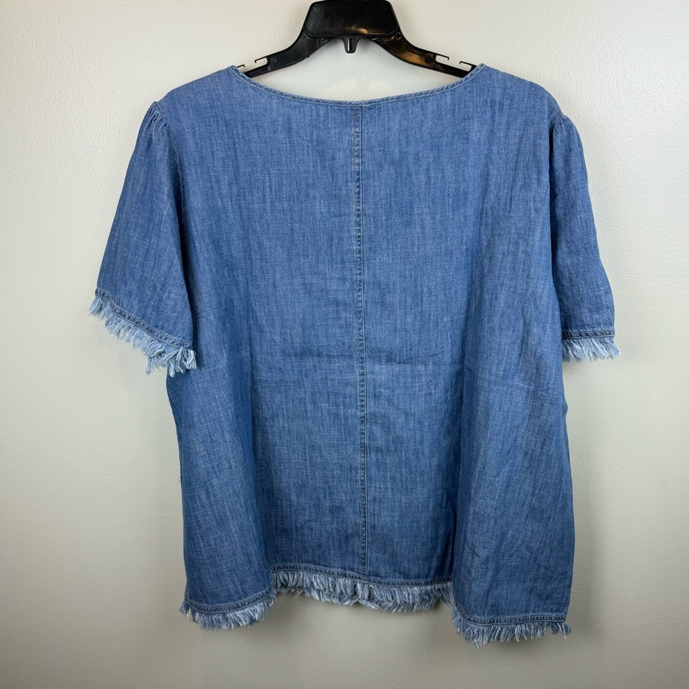 NWT Maree Pour Toi Denim Shirt 4X (26/28) - Picture 4 of 7